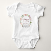 Bridesmaid in Training Pink Floral Wreath Cute