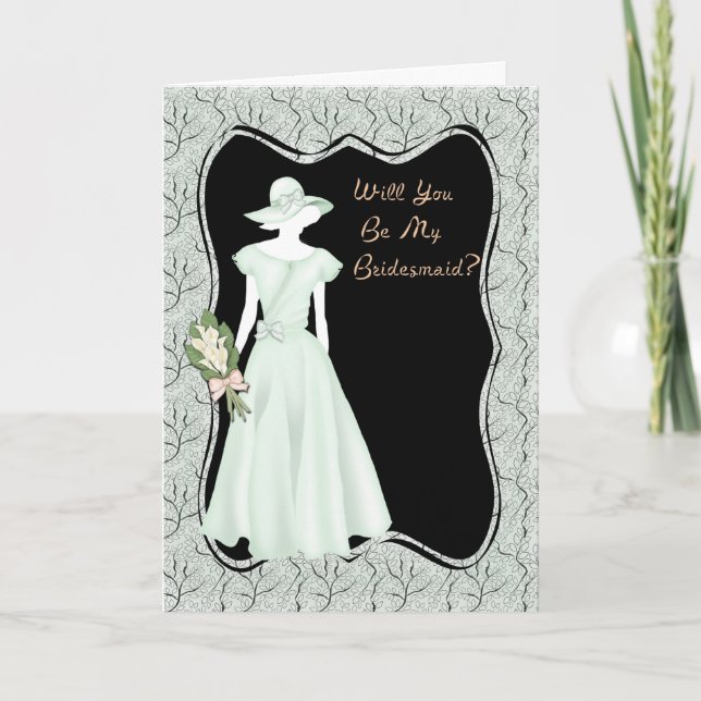 Bridesmaid Invitation Green (Front)