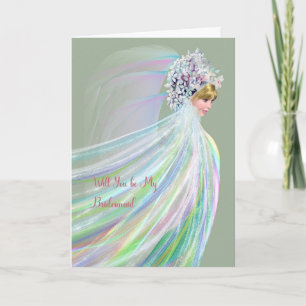 Bridesmaid Invitation Request Card Fantasy Bride