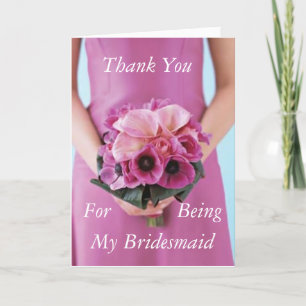 Bridesmaid Kit Poem Thank You Card