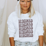 Bridesmaid Lavender Grey Matching Bridal Party Sweatshirt<br><div class="desc">Looking for a unique way to show your support for your bridesmaids? Check out our lavender custom matching bridal party crewneck sweatshirt! This stylish sweatshirt is perfect for bachelorette parties or weddings events. Not only will your girls look great, but they'll also feel comfortable and stylish in this versatile piece....</div>