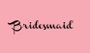Bridesmaid Luggage Tag Black on Pink - 8.65 Bridesmaid Luggage Tag Black on Pink