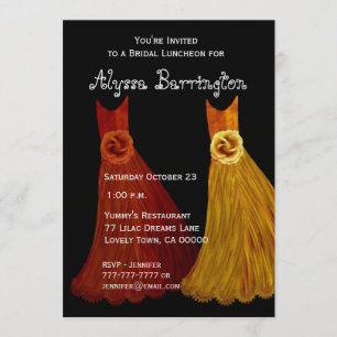 Bridesmaid Luncheon or Brunch Fall Dresses S001 Invitation