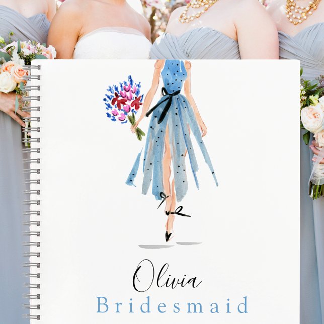 Bridesmaid Maid of Honour Fashion Skirt Flowers Notebook (Creator Uploaded)