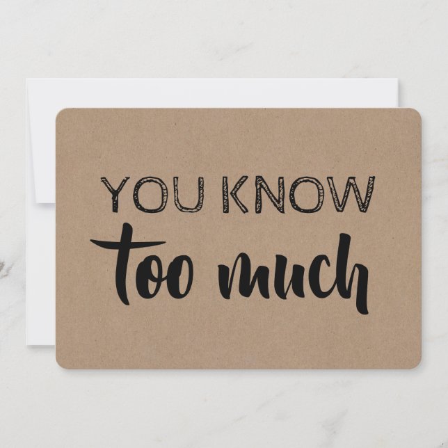 Bridesmaid / Maid of Honour Funny Modern Invitation (Front)