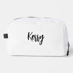 Bridesmaid Makeup Bag-Personalised leather Toiletr Dopp Kit