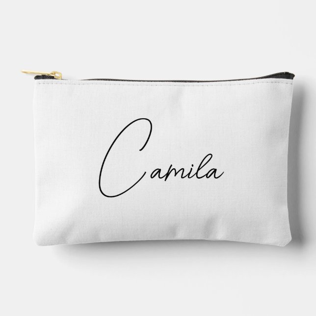 Bridesmaid Makeup Bags, Personalised Cosmetic Bags (Front)