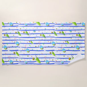 Bridesmaid Margarita Lime Fiesta Party Beach Towel