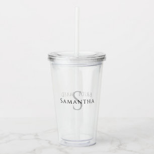 Bridesmaid Minimalist Name Acrylic Tumbler