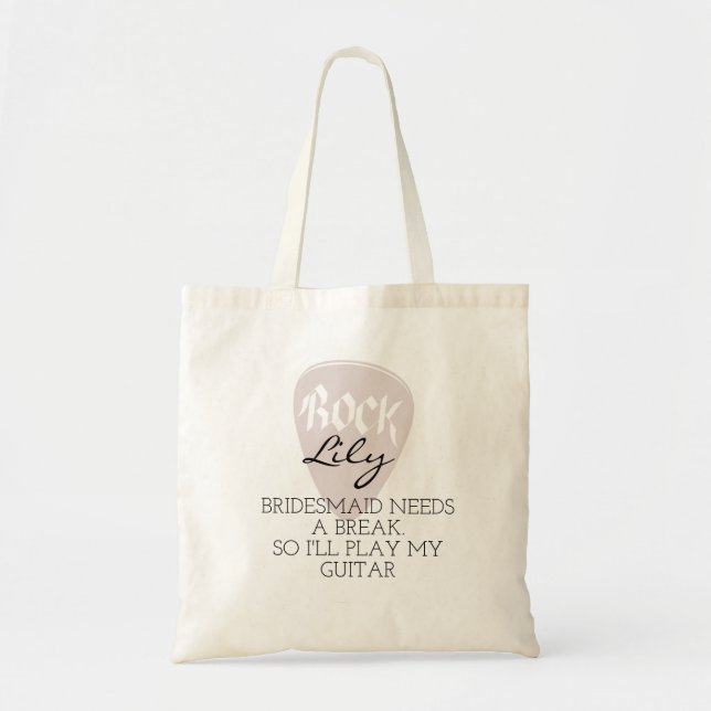 Bridesmaid | Modern Minimalist Script Bachelorette Tote Bag (Front)