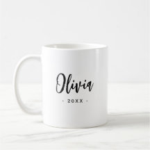 Bridesmaid Modern Mug Gift | Black White