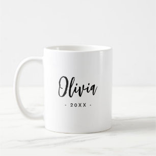 Bridesmaid Modern Mug Gift   Black White