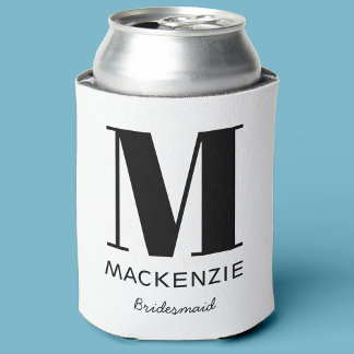 Bridesmaid Monogram Name Can Cooler