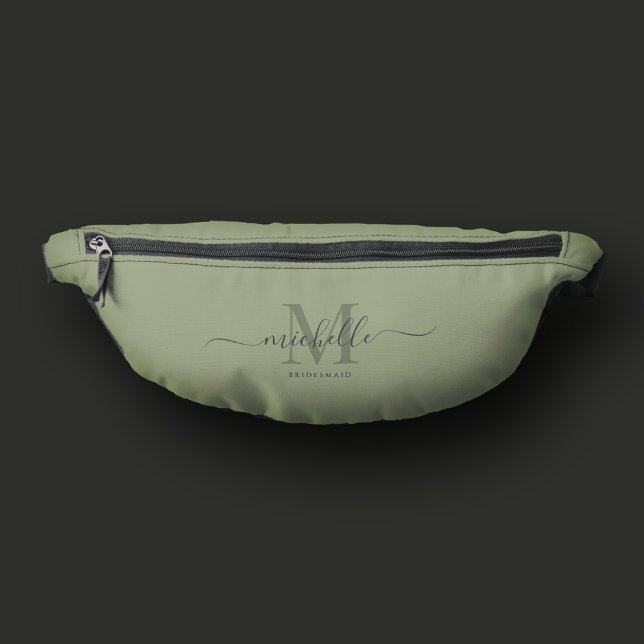 Bridesmaid Monogram Sage Green Bachelorette Party Bum Bags (Bridesmaid Monogram Sage Green Bachelorette Party Fanny Pack
)