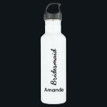 Bridesmaid Monograms Name Wedding Gift Favour  710 Ml Water Bottle<br><div class="desc">Perfect gift for bridesmaids! Feel free to customise or change the text to suit for a different recipient for a different event if you wish!</div>