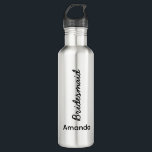 Bridesmaid Monograms Wedding Bridal Gift Favour  710 Ml Water Bottle<br><div class="desc">Perfect gift for bridesmaids! Feel free to customise or change the text to suit for a different recipient for a different event if you wish!</div>