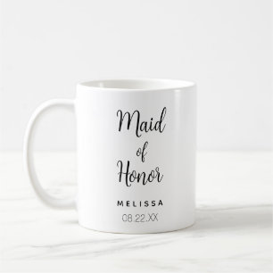 Bridesmaid Name and Wedding date Coffee Mug