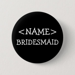 Bridesmaid Name Buttons