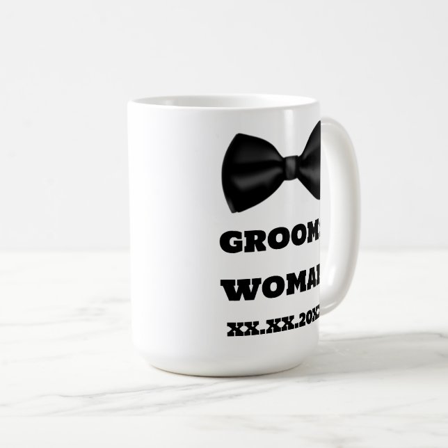 Bridesmaid Name Grooms Woman Wedding Mugs (Front Right)
