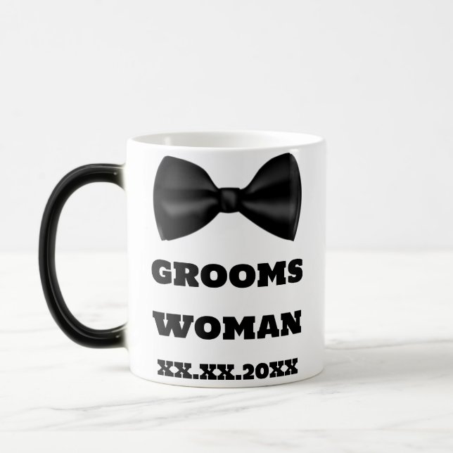 Bridesmaid Name Grooms Woman Wedding Mugs (Left)