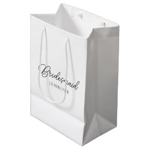 Bridesmaid Name Template Womens Customisable Medium Gift Bag