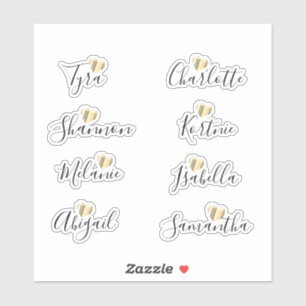 Bridesmaid Names Personalised Vinyl
