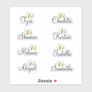Bridesmaid Names Personalised Vinyl Decal