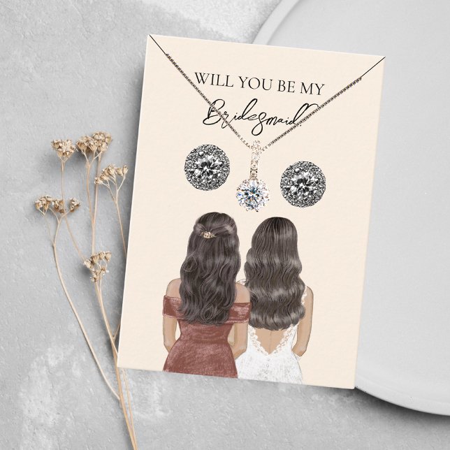 Bridesmaid Necklace & Earring Jewellery Display Ca Business Card (Creator Uploaded)