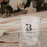 Bridesmaid Neutral Floral Letter Bridal Party Shot Glass<br><div class="desc">Shot glass to personalise for your bridesmaid as a thank you gift or to use at your bachelorette party, rehearsal dinner, reception etc. Bridesmaid is lettered with neutral boho floral letters and handwritten script. You can also add the name of the bride and groom and their wedding date. Lovely wedding...</div>