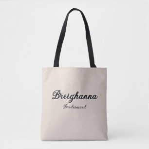 Bridesmaid Old Money Black + Beige Diamond Chequer Tote Bag