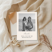 Bridesmaid or Maid of Honour Photo Proposal Card