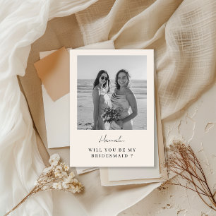Bridesmaid or Maid of Honour Photo Proposal Card