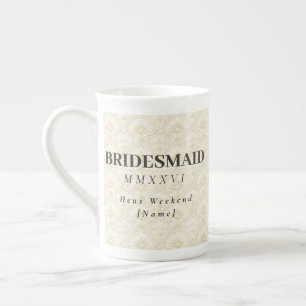 Bridesmaid Ornamental Art Deco – Ivory Keepsake Bone China Mug