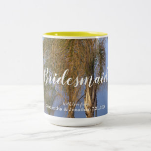 Bridesmaid Palm Trees Personalised Mugs