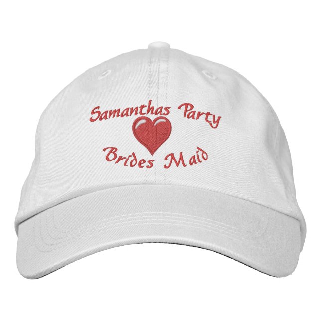 Bridesmaid party embroidered hat (Front)