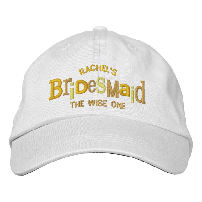 Bridesmaid Party Wedding Gift Embroidered Hat (Front)