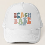 Bridesmaid Personalised Beach Bachelorette Party Trucker Hat<br><div class="desc">Are you looking for the perfect beach bachelorette party hat? Look no further than our personalised beach bachelorette party hats! We have a variety of bride and tribe hats - including a bride baseball hats, bride trucker hats, and bride to be caps. Plus, we have Bride Cap Bride Hat Tribe...</div>