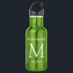 bridesmaid personalised elegant stylish 532 ml water bottle<br><div class="desc">bridesmaid personalised elegant stylish stainless steel water bottle, custom.</div>