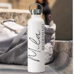 Bridesmaid Personalised Gift Ideas Water Bottle<br><div class="desc">"Make your bridesmaids feel extra special with our personalised gifts from Zazzle! Our collection features a range of customisable items that are perfect for showing your appreciation to those who stand by your side on your big day.</div>