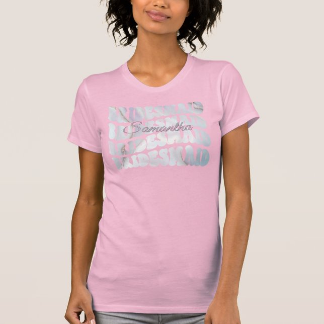 Bridesmaid Personalised Name T-Shirt (Front)
