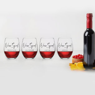 Bridesmaid Personalised Stemless Wine Glass