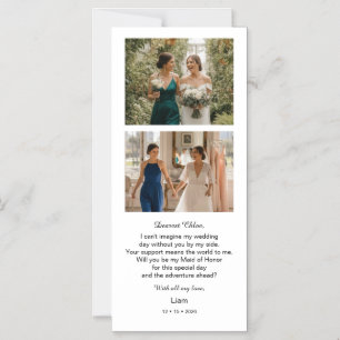Bridesmaid Photo Strip 2 Pictures Proposal  Magnetic Invitation