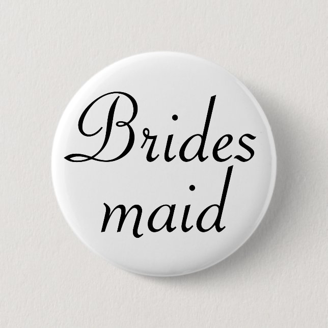 Bridesmaid Pinback Button (Front)