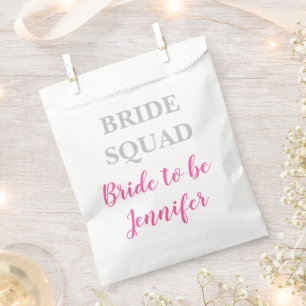 Bridesmaid Pink Custom Name Wedding Bachelorette Favour Bags