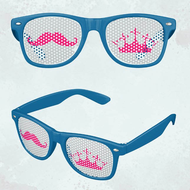Bridesmaid Pink Moustache Party Retro Sunglasses (Bridesmaid Pink Mustache Party Shades Sunglasses)
