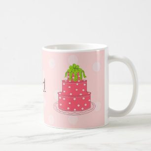 Bridesmaid Pink Polka Dots Coffee Mug