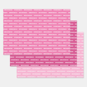 Bridesmaid Pink Wrapping Paper Sheet
