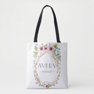 Bridesmaid Pretty Pink Anemone Flowers Tote Bag