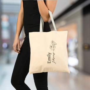 Bridesmaid Primrose February Birth Month Flower Tote Bag