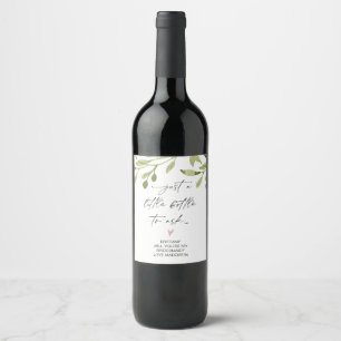 Bridesmaid Proposal Ask Gift From Bride Greenery Wine Label